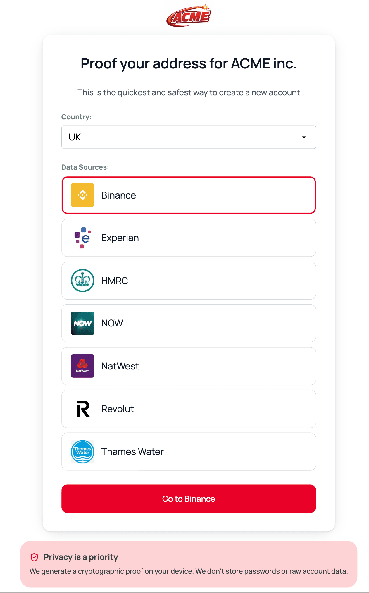 Customized widget showing branded colors and logo