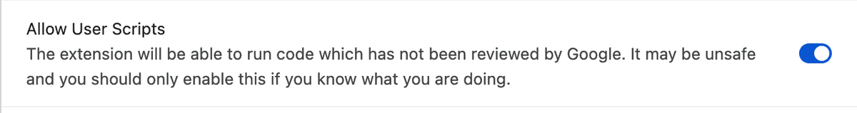 Allow User Scripts