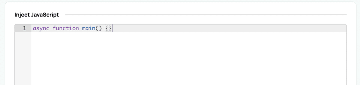 Inject JavaScript