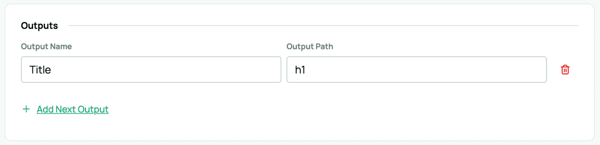 Outputs