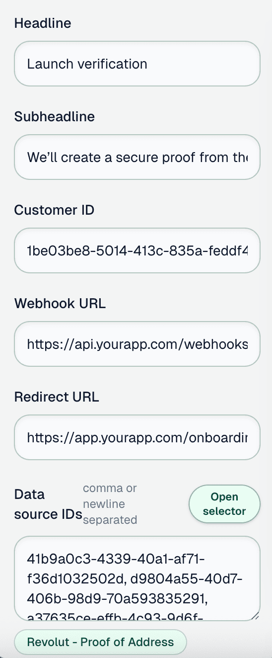 Widget builder interface